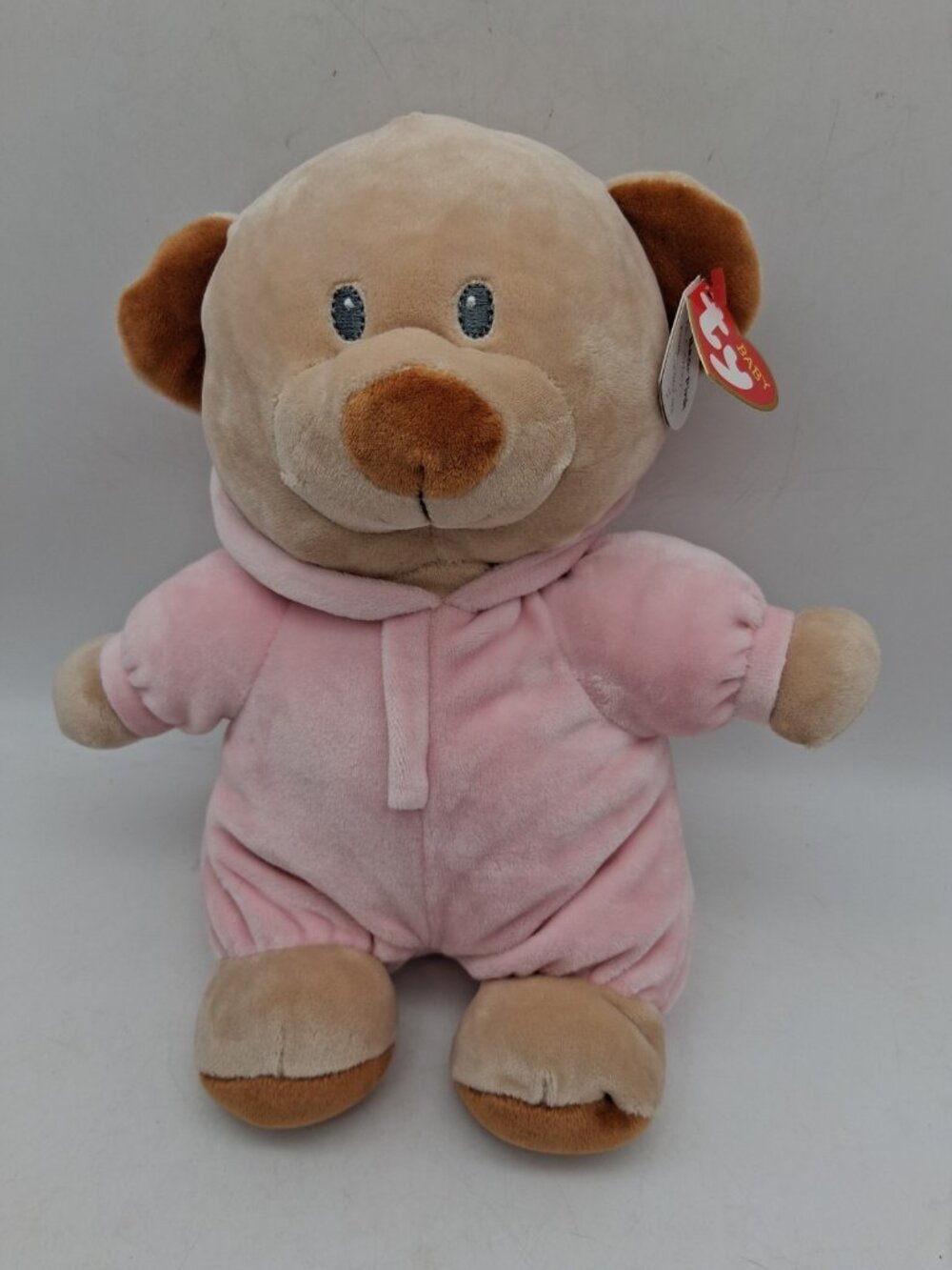 Ty Pluffies PJ Bear Pink Plush Stuffed Animal 10"  2021 w/Tag
